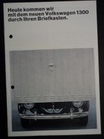 Prospekt VW Volkswagen 1300 Käfer 1966