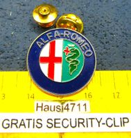 ALFA ROMEO AUTO LOGO PIN GEPRÄGT LACKIERT VINTAGE 26mm GROSS