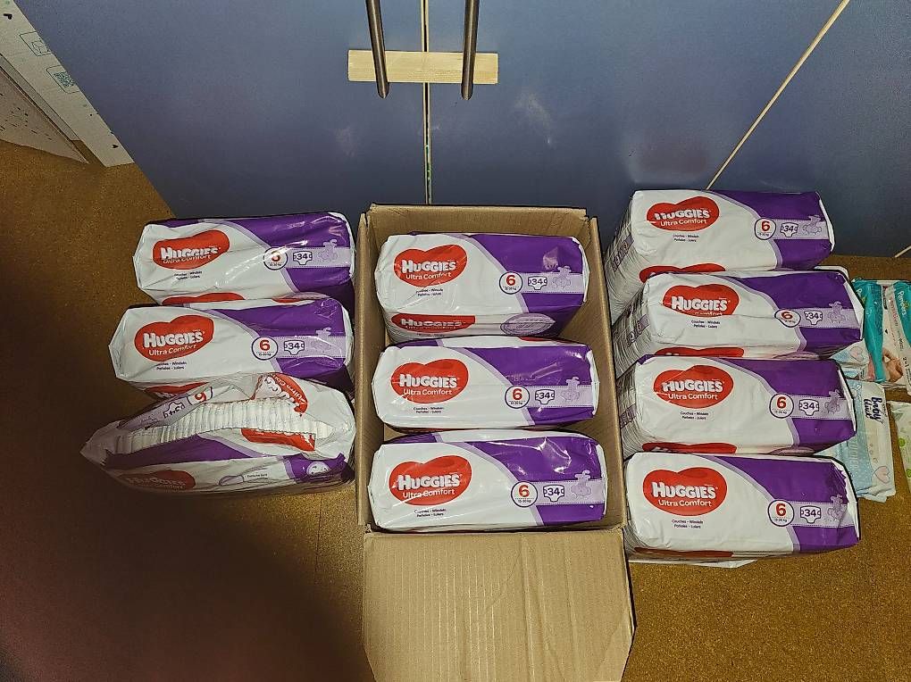 Huggies Secchi per pannolini & Pannolini: Mega 3 Monats Windelpaket Grösse 6 mit Feuttücher 50% Rabatt – Nuovo e nell'imballaggio originale da Frauenfeld venduto da Neoncube 3