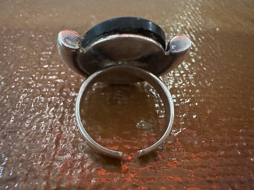 Anelli: Schlichter Silberring mit Onyx - Markant und stilvoll – Usato da Obernau venduto da Arche_Noah_Brocki 3