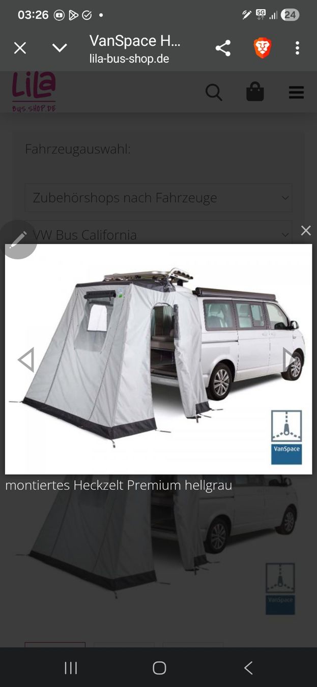Verande & Tende da sole: VanSpace Heckzelt Premium 1815-hg - Campingplatz – Nuovo e nell'imballaggio originale da Aegerten venduto da Yola_1 4