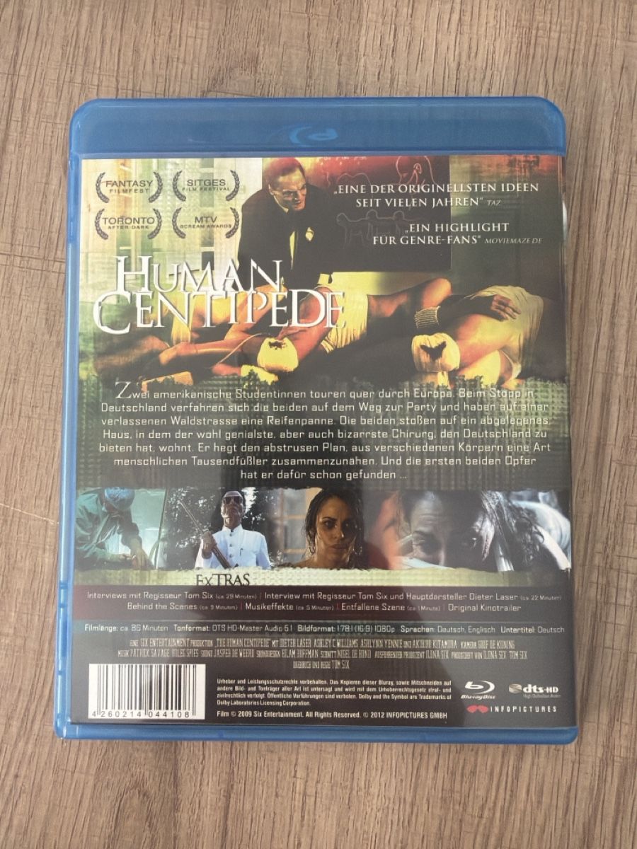 Alle DVDs: Human Centipede (2009) BluRay – Gebraucht aus Hagendorn von masterchieff 1