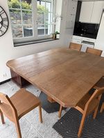 Wooden Table + 5 chairs 