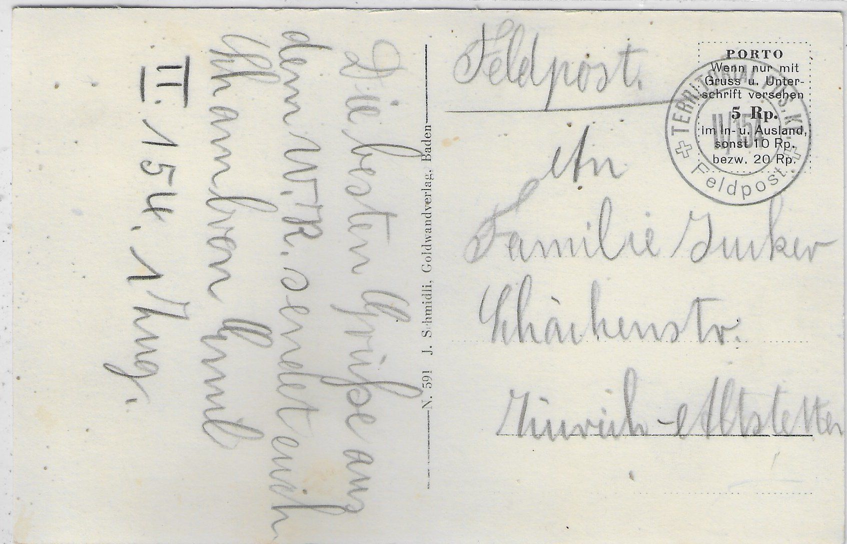 Cartoline postali: Regensberg - Generalansicht – Usato da Ettingen venduto da Kartenplanet 1