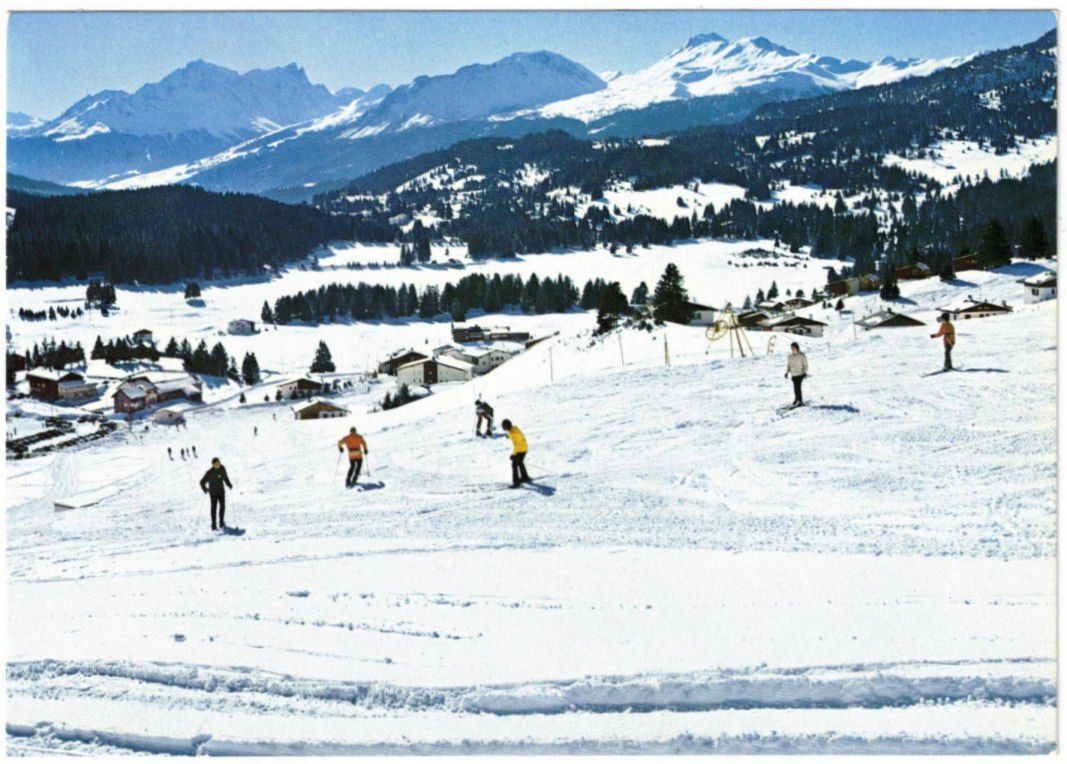 Cartoline postali: Valbella - Skigebiet mit Heidsee – Usato da Binningen venduto da Mountainrider