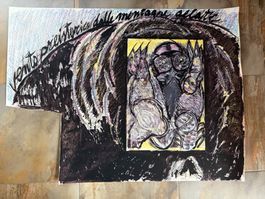 Mario MERZ. Vento preistorico 1984 Original silkscreen