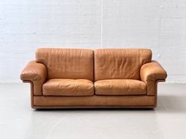 De Sede DS-44 Zweisitzersofa aus Leder, Schweiz, 1970er