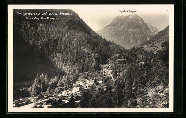 Cartoline postali: Le Chatelard, Frontière, Vue Générale – Usato da Berlin venduto da bartko-reher