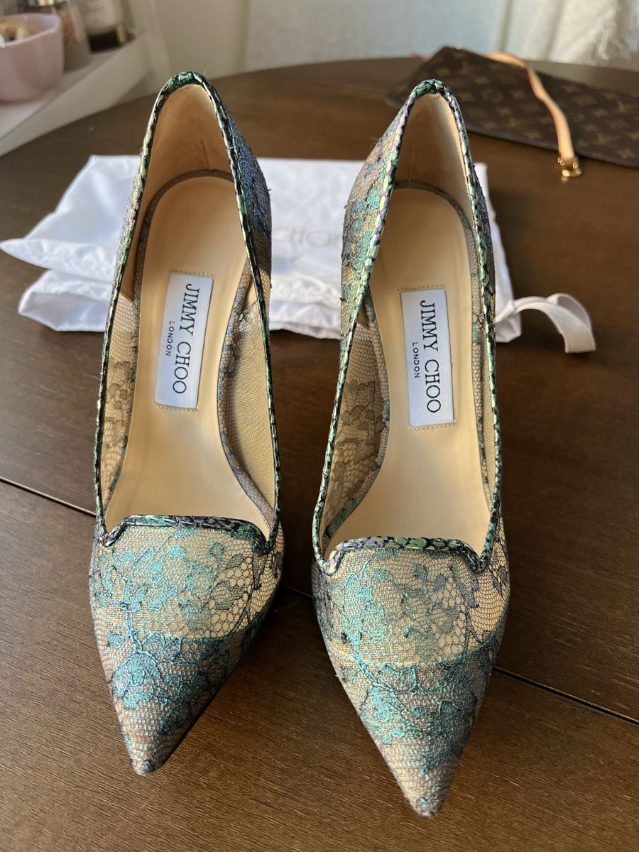 Jimmy Choo Damenschuhe: Jimmy Choo Spitzenpumps, High Heels Gr. 37 – Gebraucht aus Zürich von sellingmystuff1