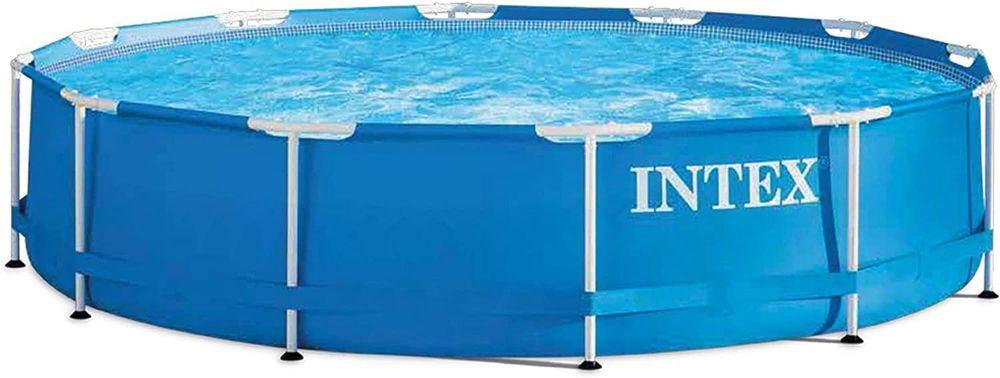 Intex Schwimmbad: Intex Pool Metallrahmen , Blau, Rundrohr (ø) 3,66 x (h) 0,76 – Neu und originalverpackt aus Büren SO von SaleRitter