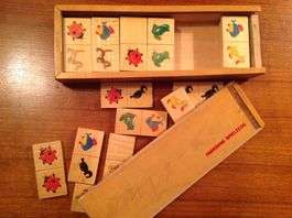 vintage holzdomino domino Pastorini spielzeug