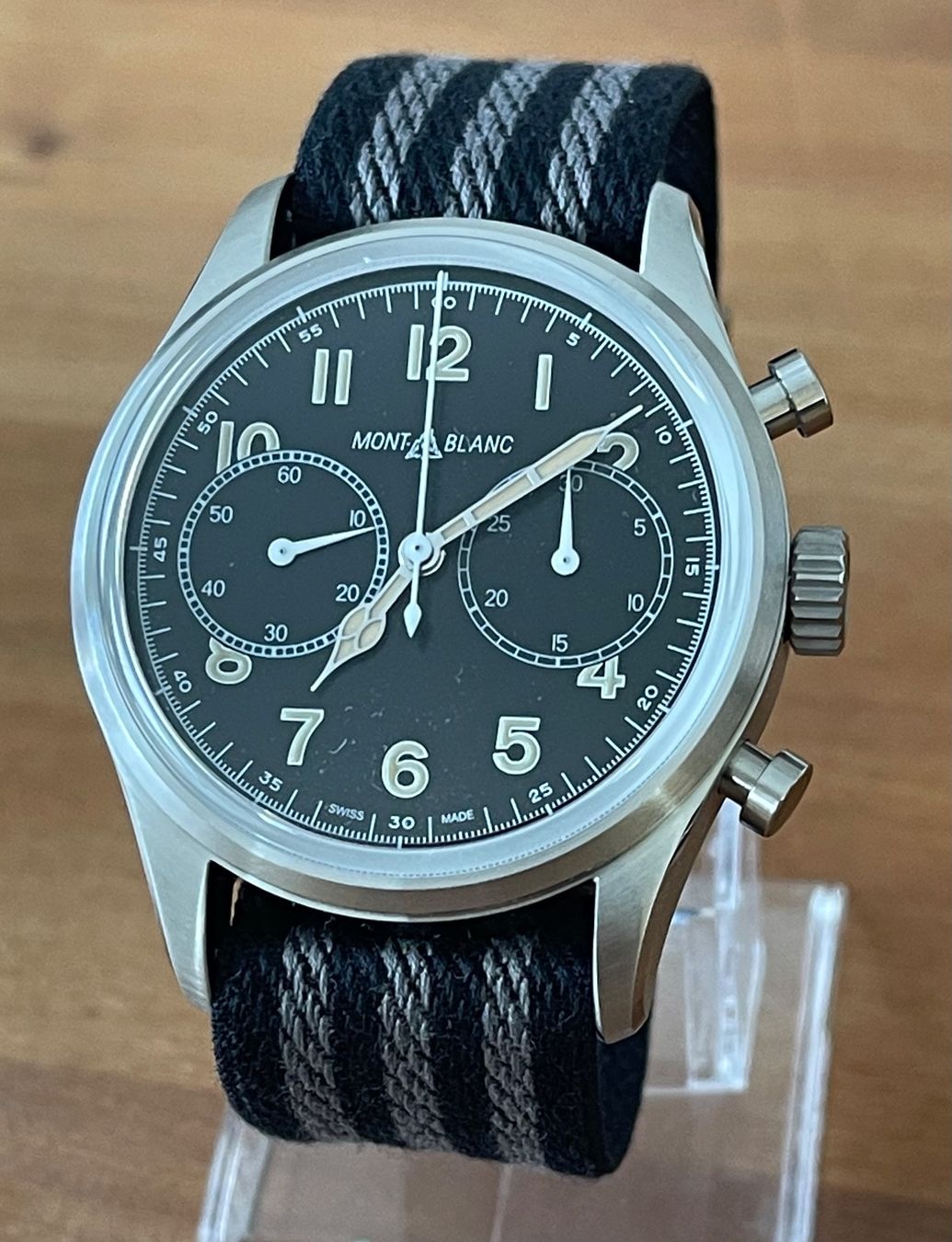 Montblanc Orologi: Montblanc 1858 Automatic Chronograph Ref 117835 VP 4200.- – Nuovo e nell'imballaggio originale da Embrach venduto da Canderau 2
