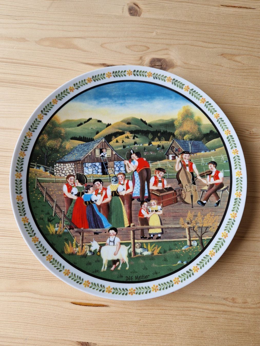 Piatti: Dölf Mettler "Bauerntanz", Sammelteller von Langenthal – Usato da Münchenbuchsee venduto da Aare22