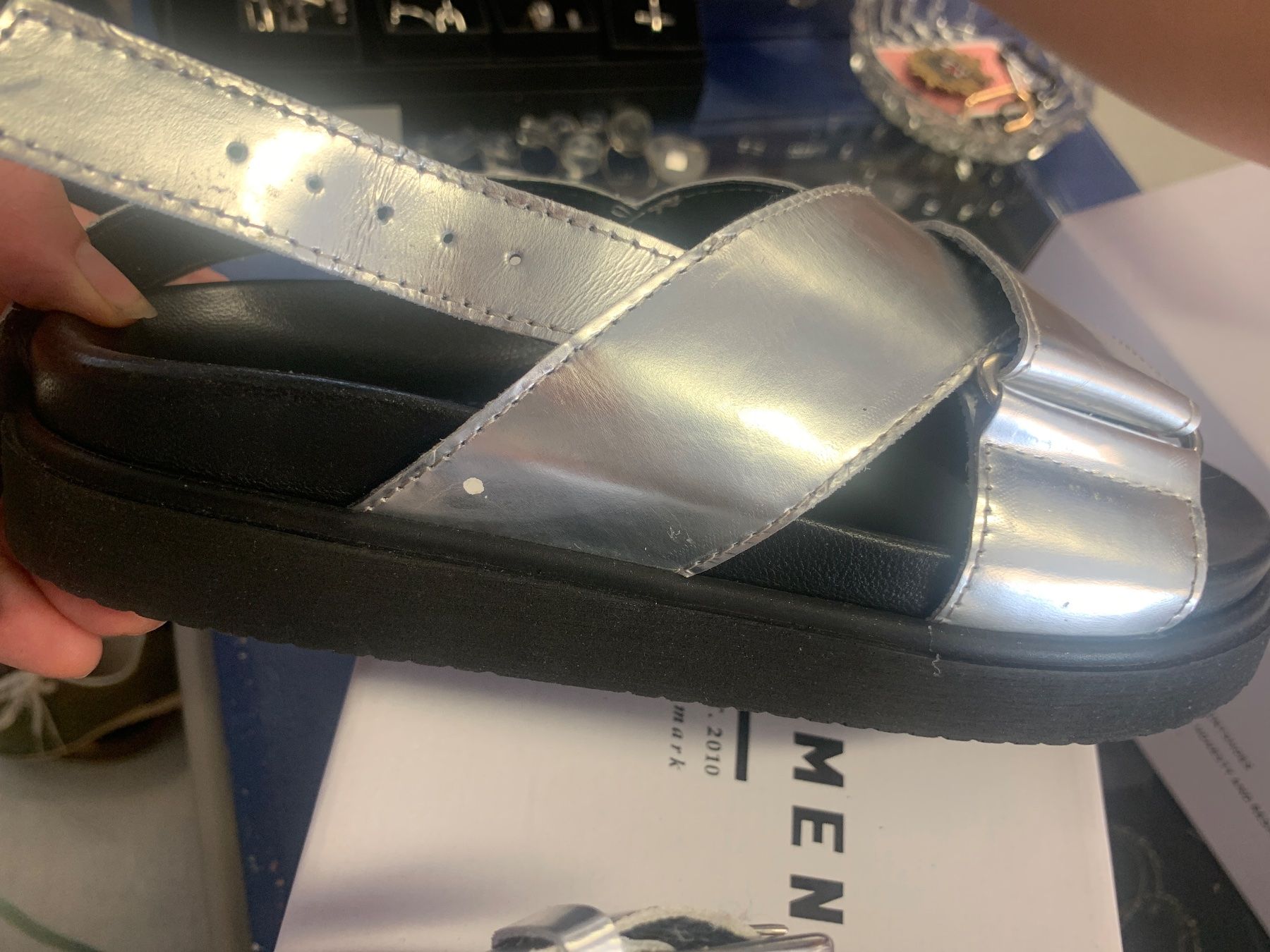 Chaussures femmes: Neu Silber Sandalen PAVEMENT NP 169.- – Neuf (Voir description) à Unterseen par jpowers1971 6