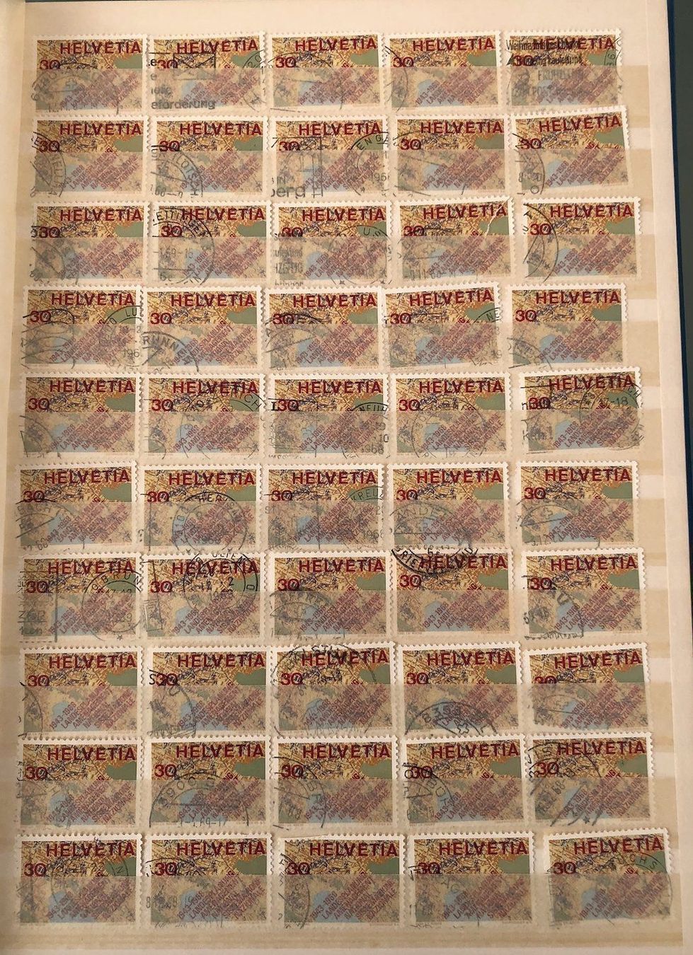 Tutti i francobolli: Nr.459 mit Stempel 50 Stück – Usato da Aarau venduto da Billa007