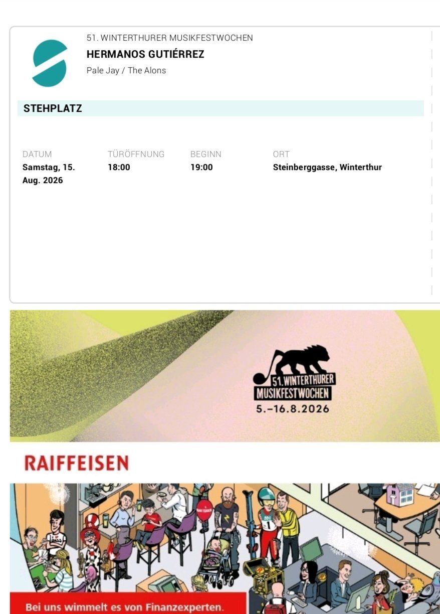 Biglietti: Hermanos Gutierrez Konzertticket – Nuovo (secondo la descrizione) da Bütschwil venduto da buc_t2m9 2