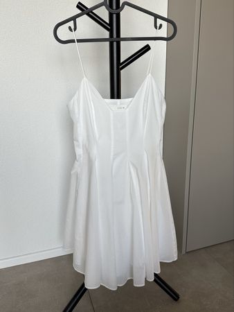 Zara Cotton Weisses Kleid mit Spaghettiträgern – XS / S