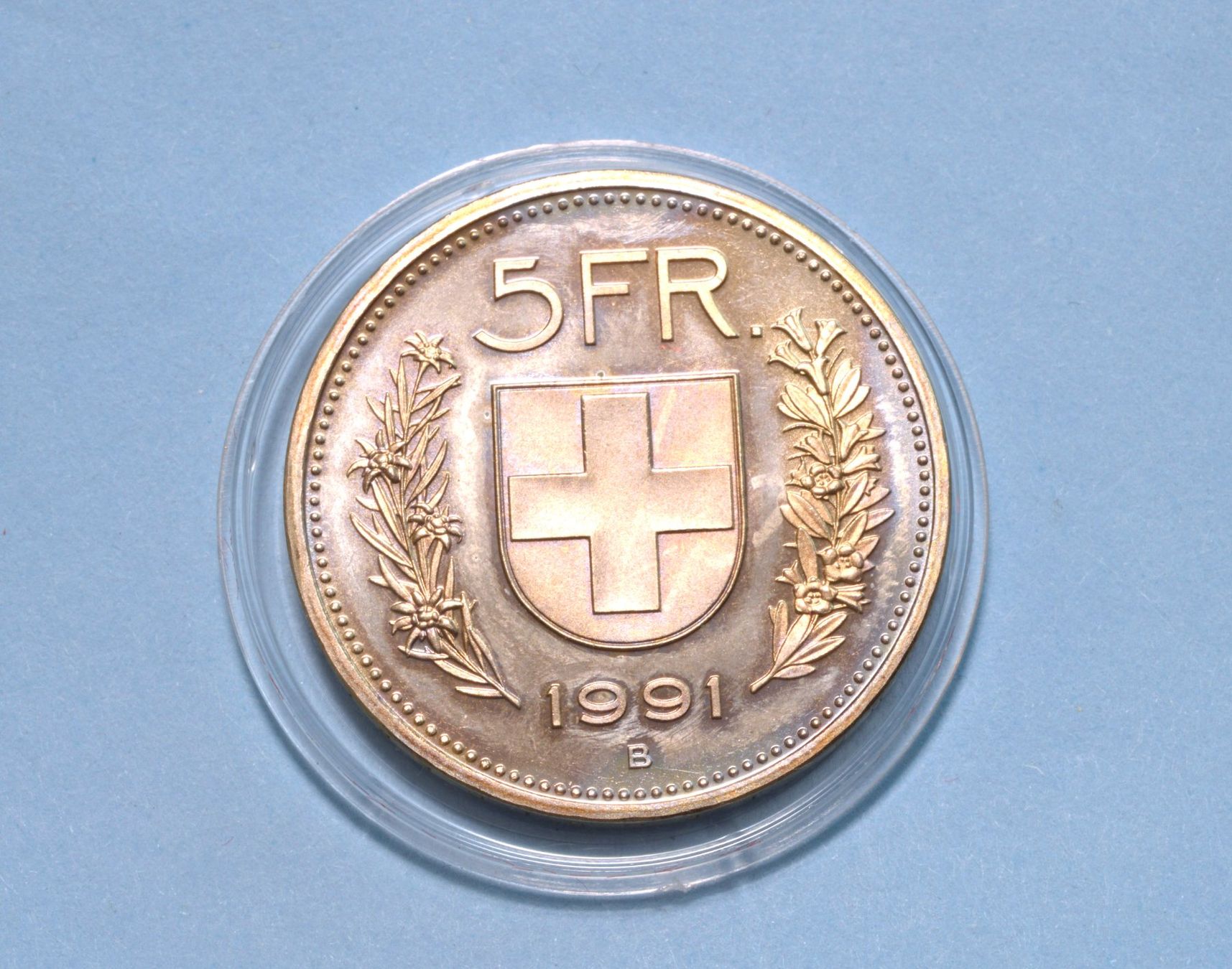 Alle Münzen: 5 Franken 1991 Stgl. – Gebraucht aus Oberglatt ZH von dil_85sh
