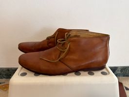 Stivaletti uomo in pelle marrone chiaro, taglia 45.