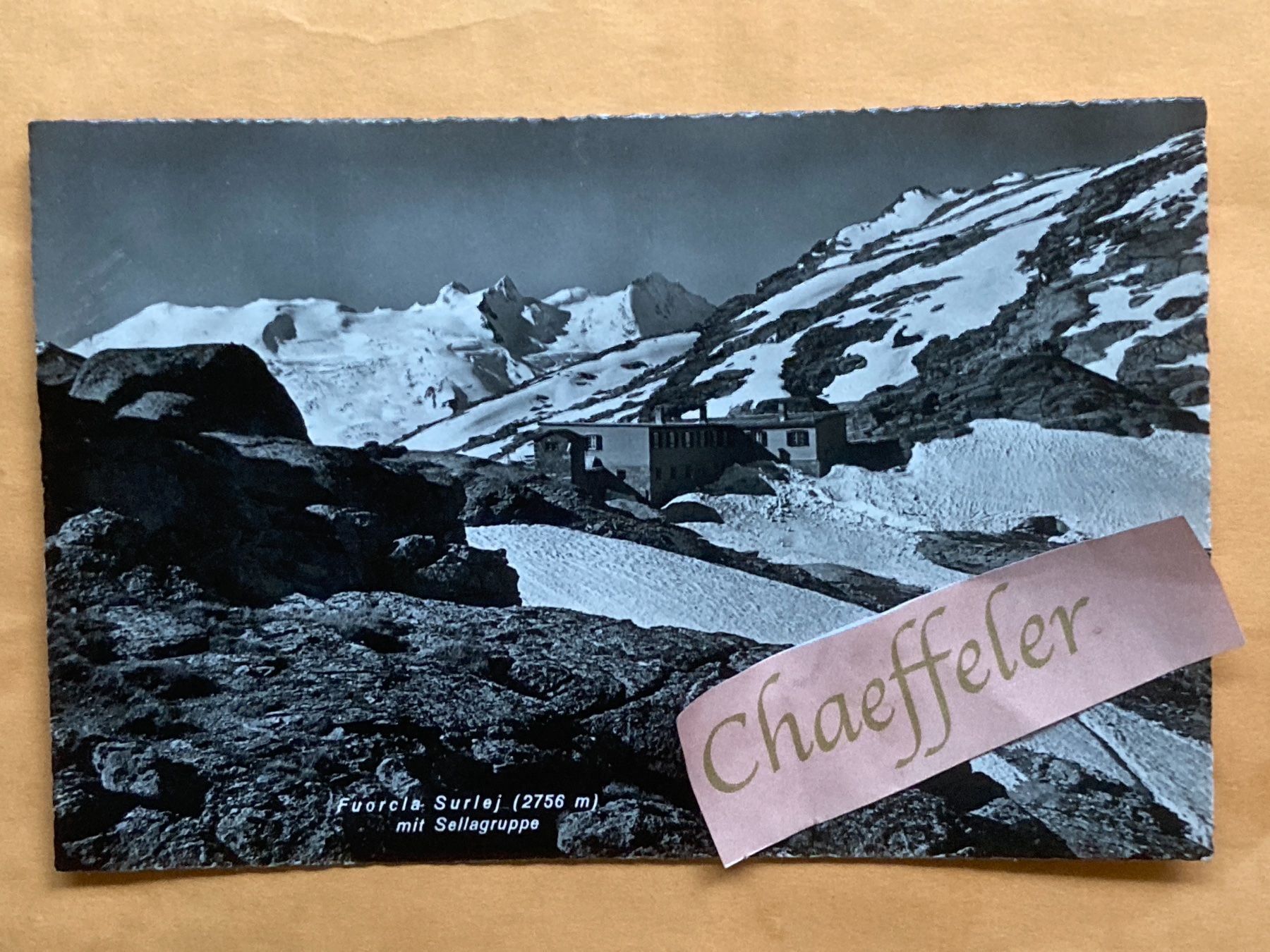 Cartes postales: 1949 Fuorcla Surlej mit Sellagruppe – D'occasion à Zürich par Chaeffeler