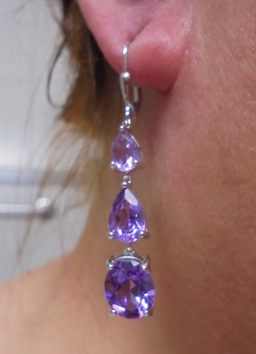 Orecchini pendenti & Orecchini a lobo: Echtschmuck: Amethyst-Silberohrringe – Nuovo (secondo la descrizione) da Zuchwil venduto da maumauchi 6