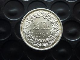 1/2 Fr.  1964  unz. / stgl.
