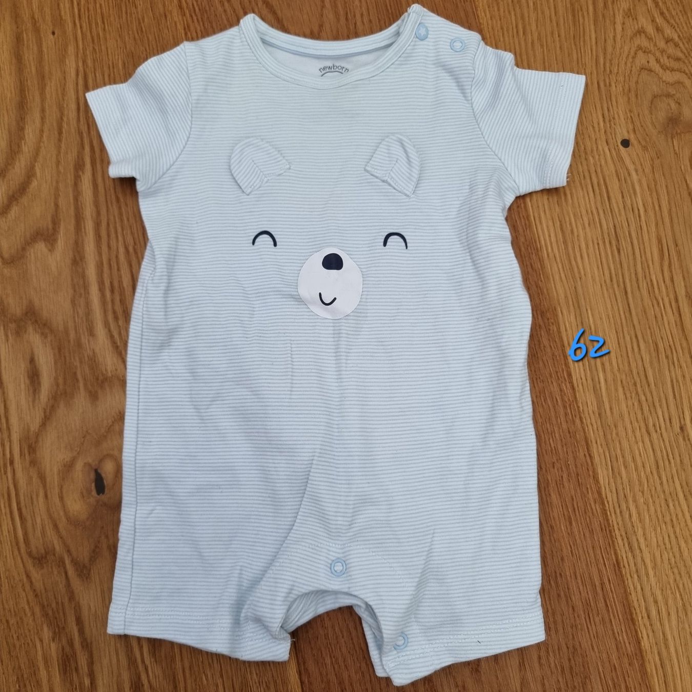 C&A Strampler: Baby Strampler Bär Grösse 62 Hellblau geringelt – Neu (gemäss Beschreibung) aus Gammen von home_brocki