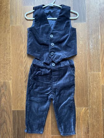 H&M Baby body Weihnachten/Hochzeit Samtanzug 80cm