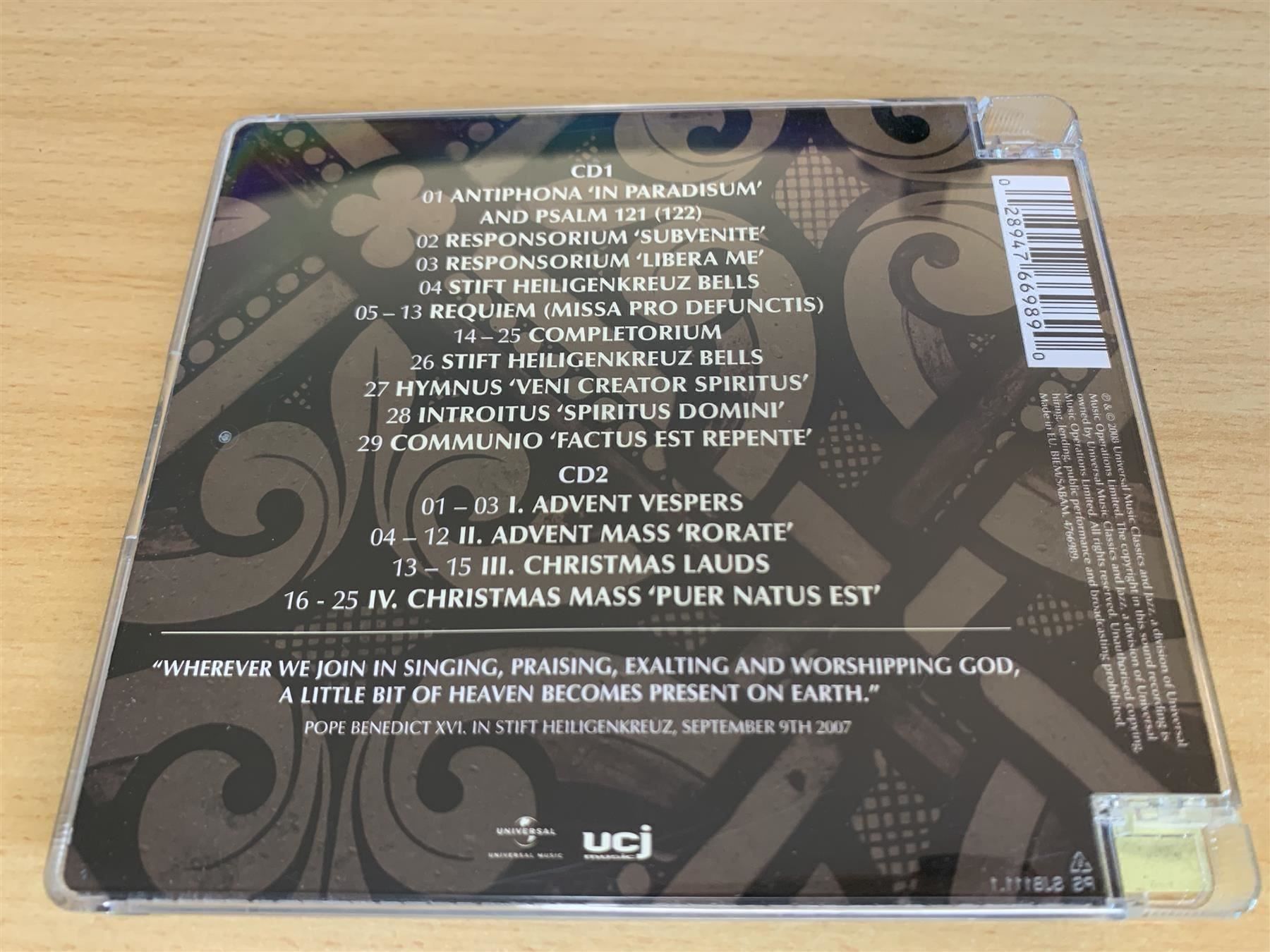 CD: Chant - Music For Paradise - 2 CD – Usato da Rikon im Tösstal venduto da Alpenmutz 1