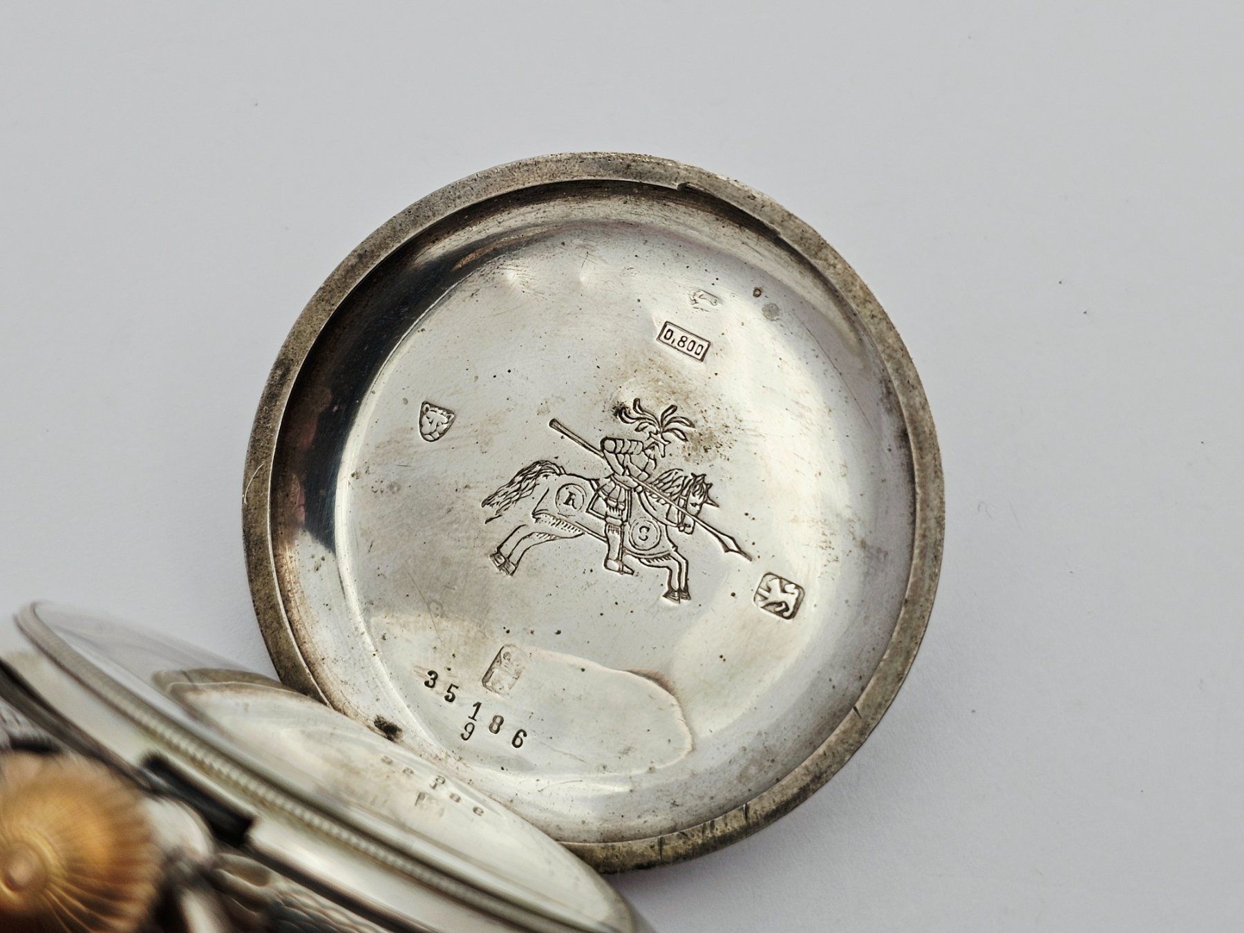 Orologi: Antike Savonette Taschenuhr 800 Silber – Usato da Bassersdorf venduto da AnkerWatch 5