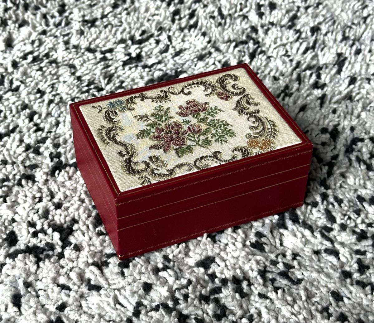 Rolex Scatole porta orologi: Rolex red box vintage with embroidery – Usato da Genève venduto da LionKing- 1