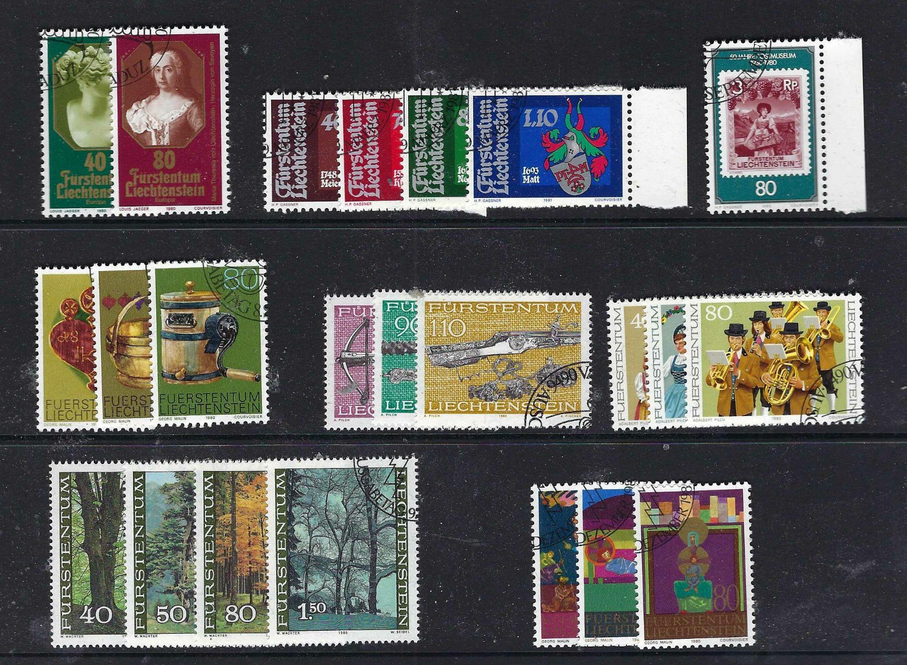 Alle Briefmarken: FL 1980 ET-gestempelt – Neu (gemäss Beschreibung) aus Kriens von eiche50