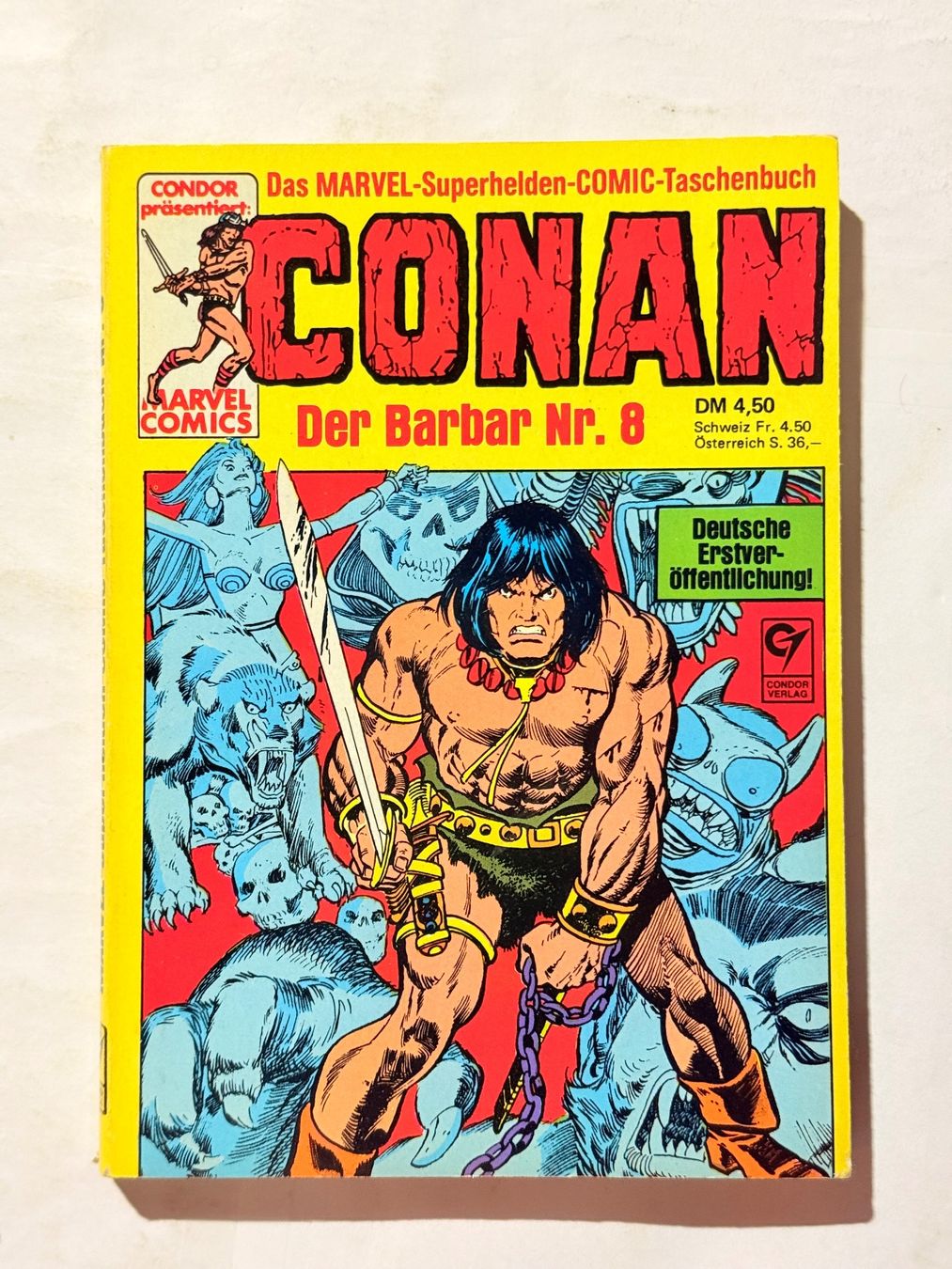 Fumetti: Conan der Barbar Nr. 8 Marvel Comic-Taschenbuch, Top! – Usato da Zuerich venduto da SonderArt-Wertgut