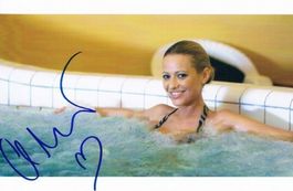 Christa Rigozzi Miss Schweiz Autogramm signiert Foto 13x18cm