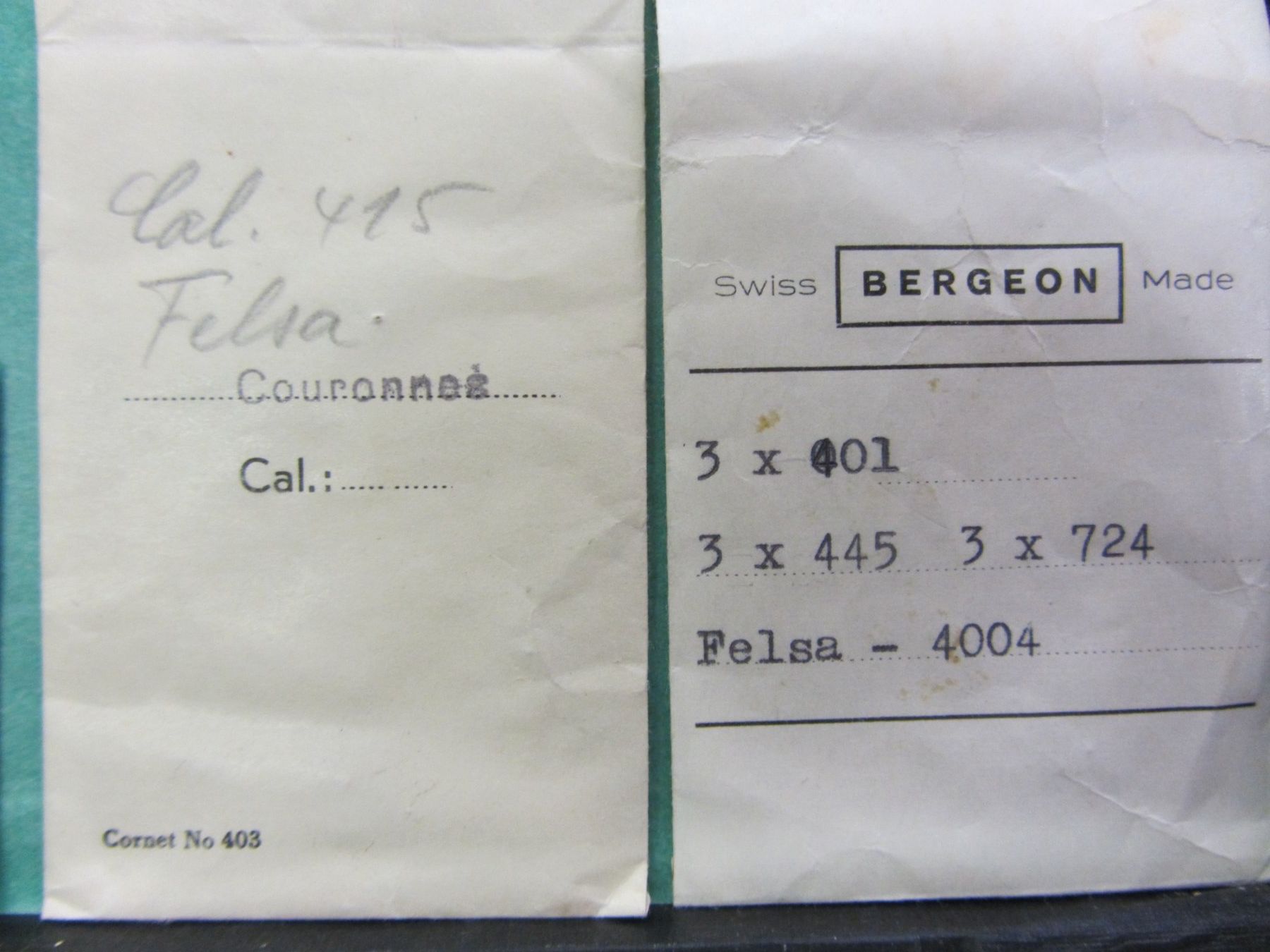 Orologi: FELSA Vintage Ersatzteile – Usato da Hölstein venduto da federhaus 4