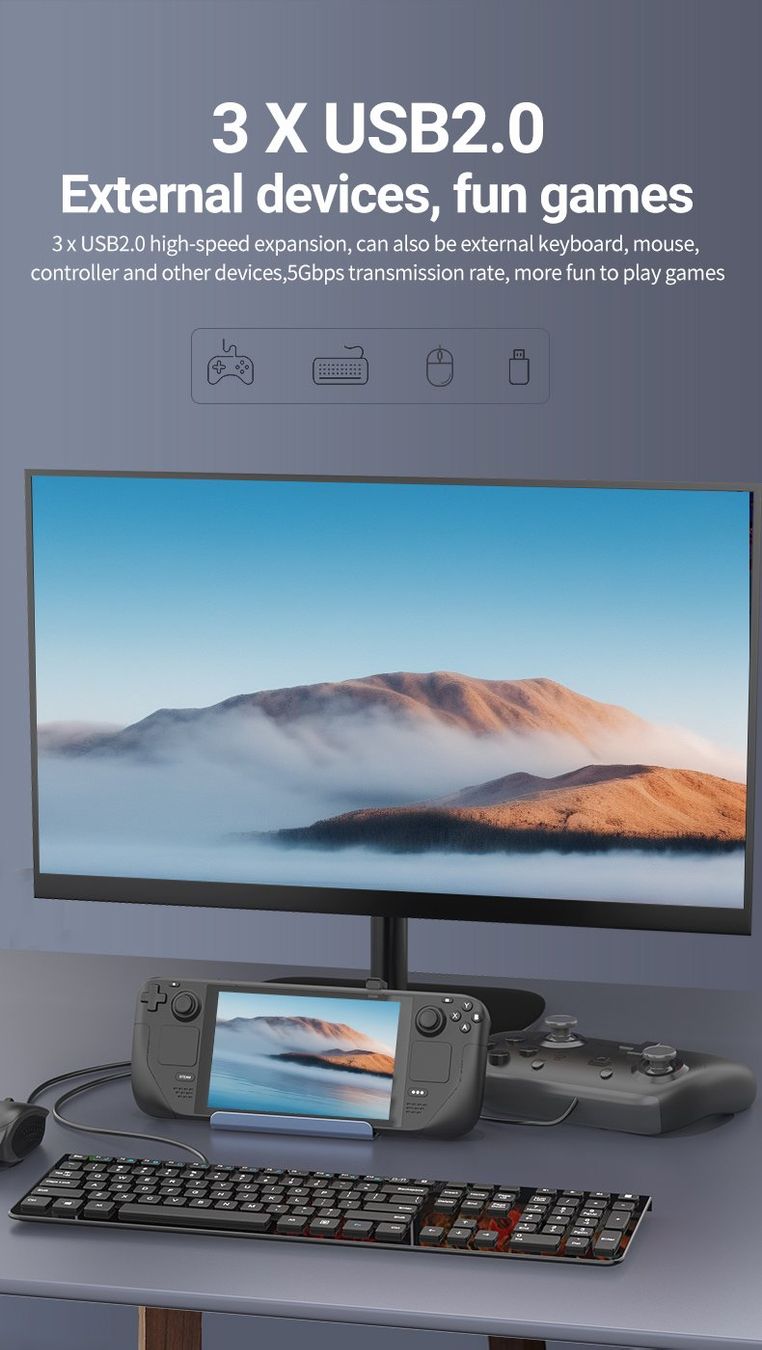 Docking station: Docking Station 4k@60fps - Steam Deck,ROG ally, Legion Go – Usato da Glattbrugg venduto da har_jgc7 6