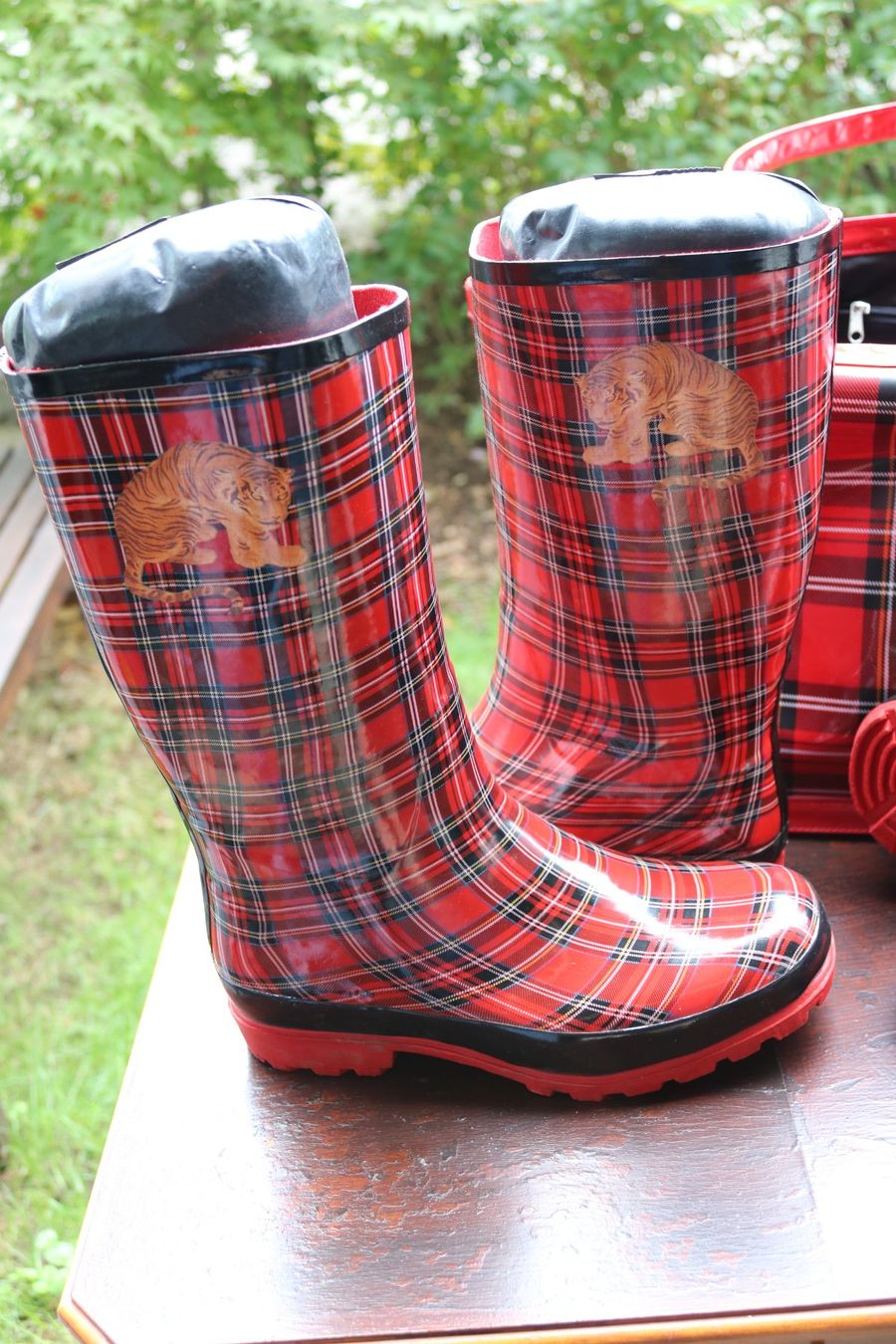 Scarpe da donna: Dreiteiliges Set mit einem auffälligen Schottenkaro-Muster – Nuovo (secondo la descrizione) da Frick venduto da Emma2026 6