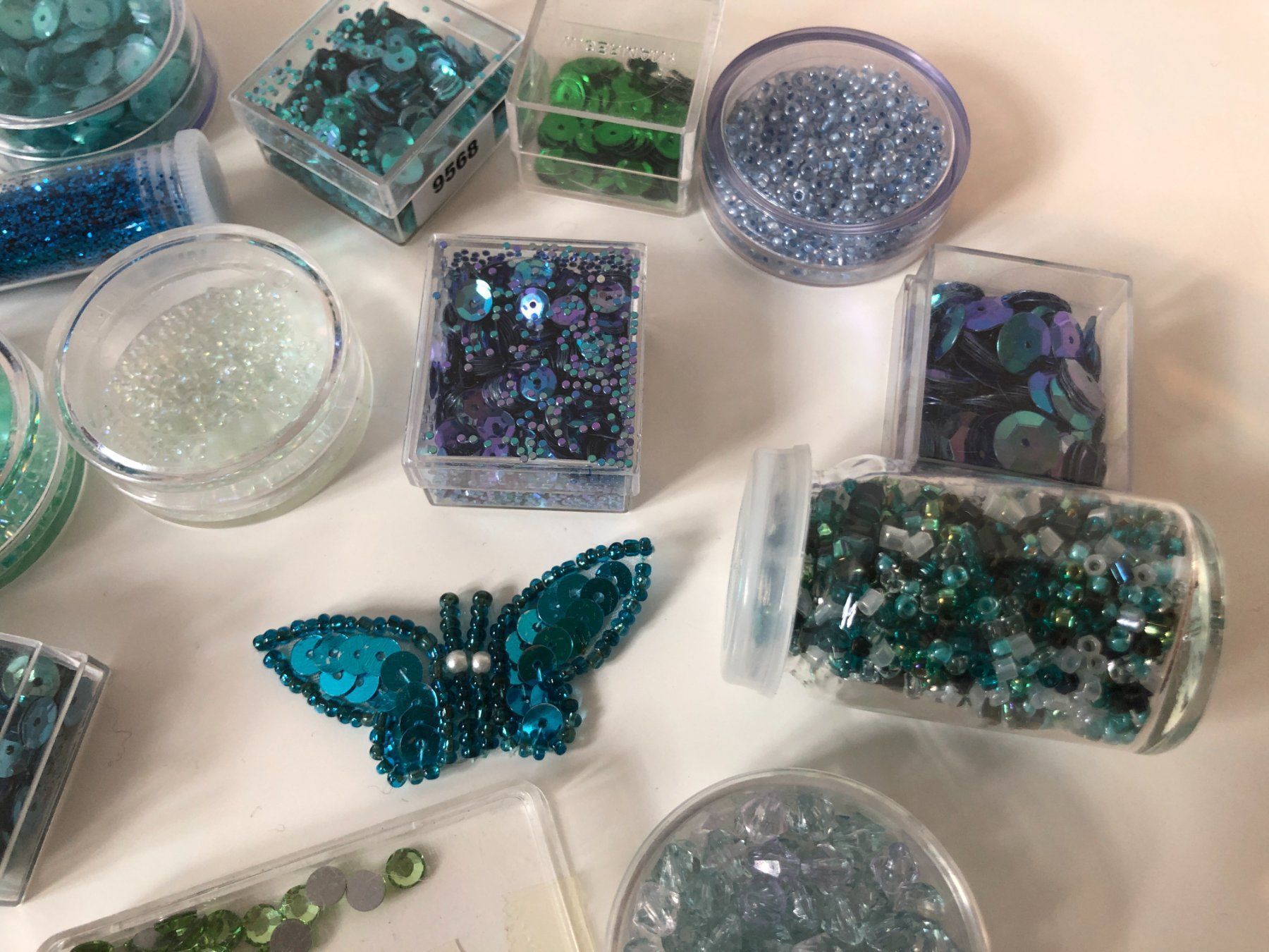 Perle (finte): BLUE Pailletten Perlen Strass Glitter – Nuovo (secondo la descrizione) da Zürich venduto da its-love 2