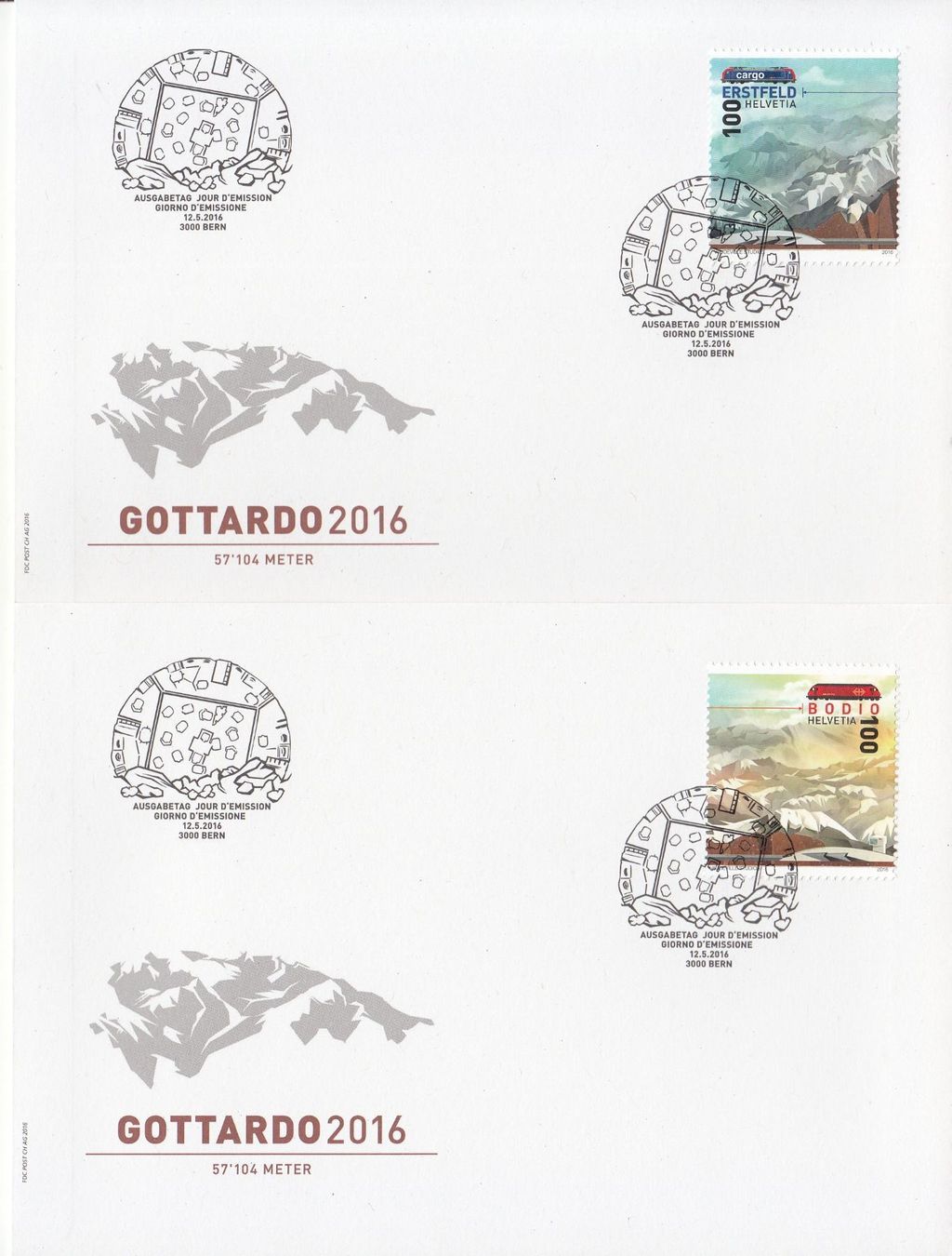 Tutti i francobolli: SBK 1588 + 1589 FDC Einzeln – Usato da Bürglen TG venduto da StampGraf