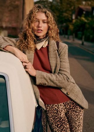 Veste blazer 100% laine SÉZANE Haby carreaux T38