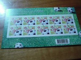 Schweiz Kleinbogen Fussball-EM 2008, ET.o, selbstklebend