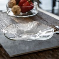 Glas Schale Wellenrand Ø26cm, 1kg schwer, OHNE Inhalt