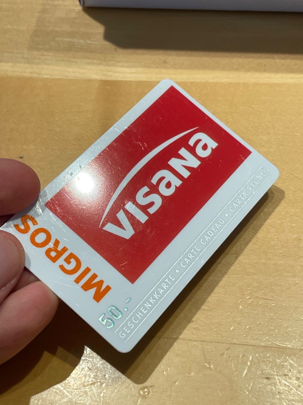 Karten: Migros Visana Geschenkkarte LEER – Gebraucht aus Niederwangen BE von m_s13 3