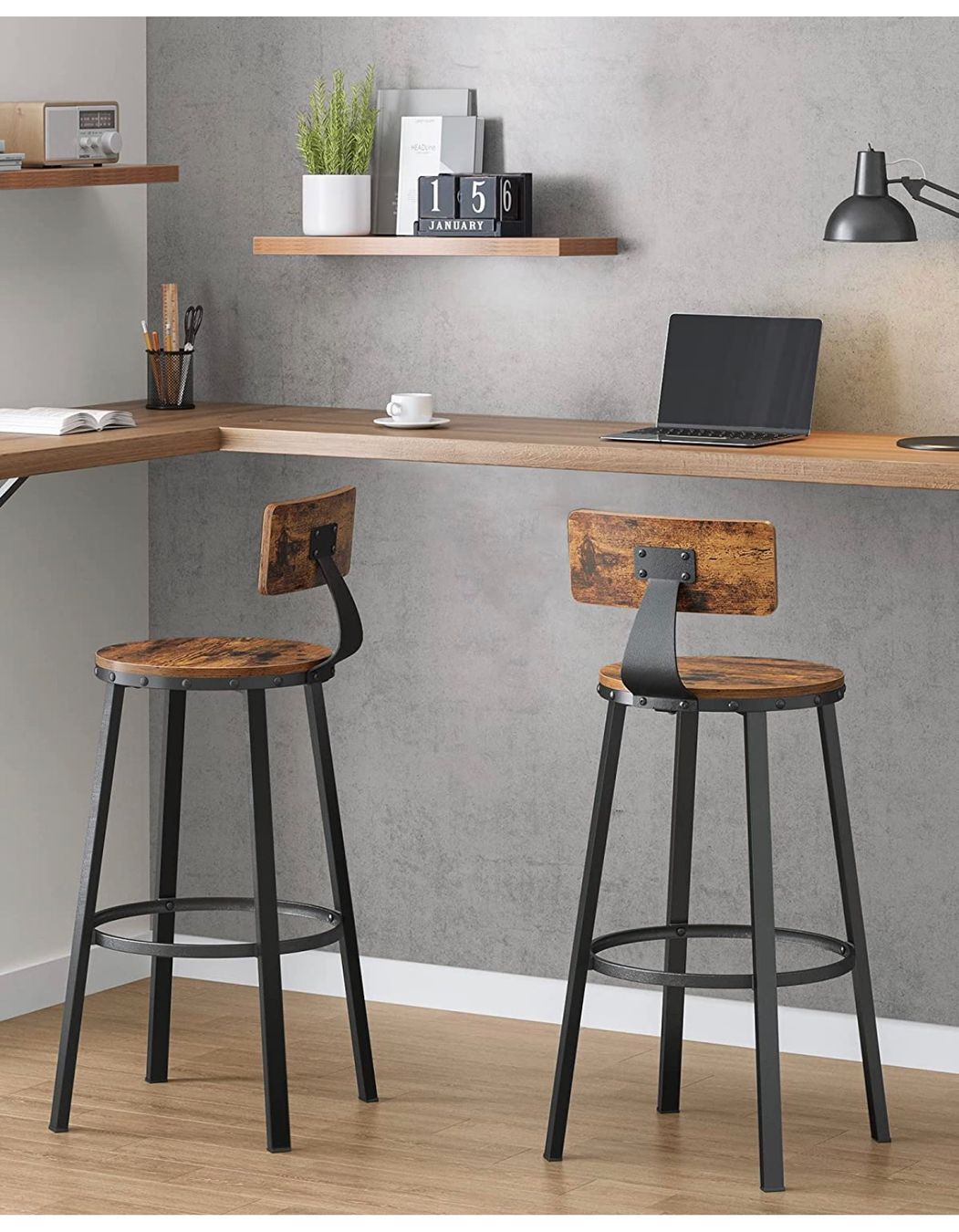 Sgabelli: + VASAGLE Barhocker, 2er Set, Barstühle, Küchenstühle – Nuovo e nell'imballaggio originale da Amriswil venduto da JaJa-Express 1