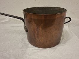 Grosser Kupfertopf mit Henkel alt