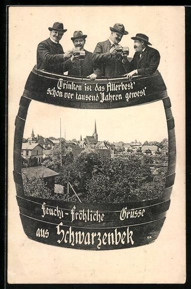 Ansichtskarten: Grusskarten-AK Schwarzenbek, Ortsansicht – Gebraucht aus Berlin von bartko-reher