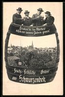Grusskarten-AK Schwarzenbek, Ortsansicht