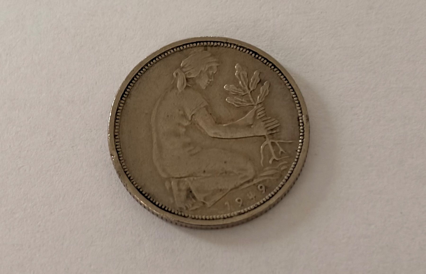 Tutti le monete: Deutschland 50 Pfennig 1949 - D – Usato da Adliswil venduto da 0ml4t 1
