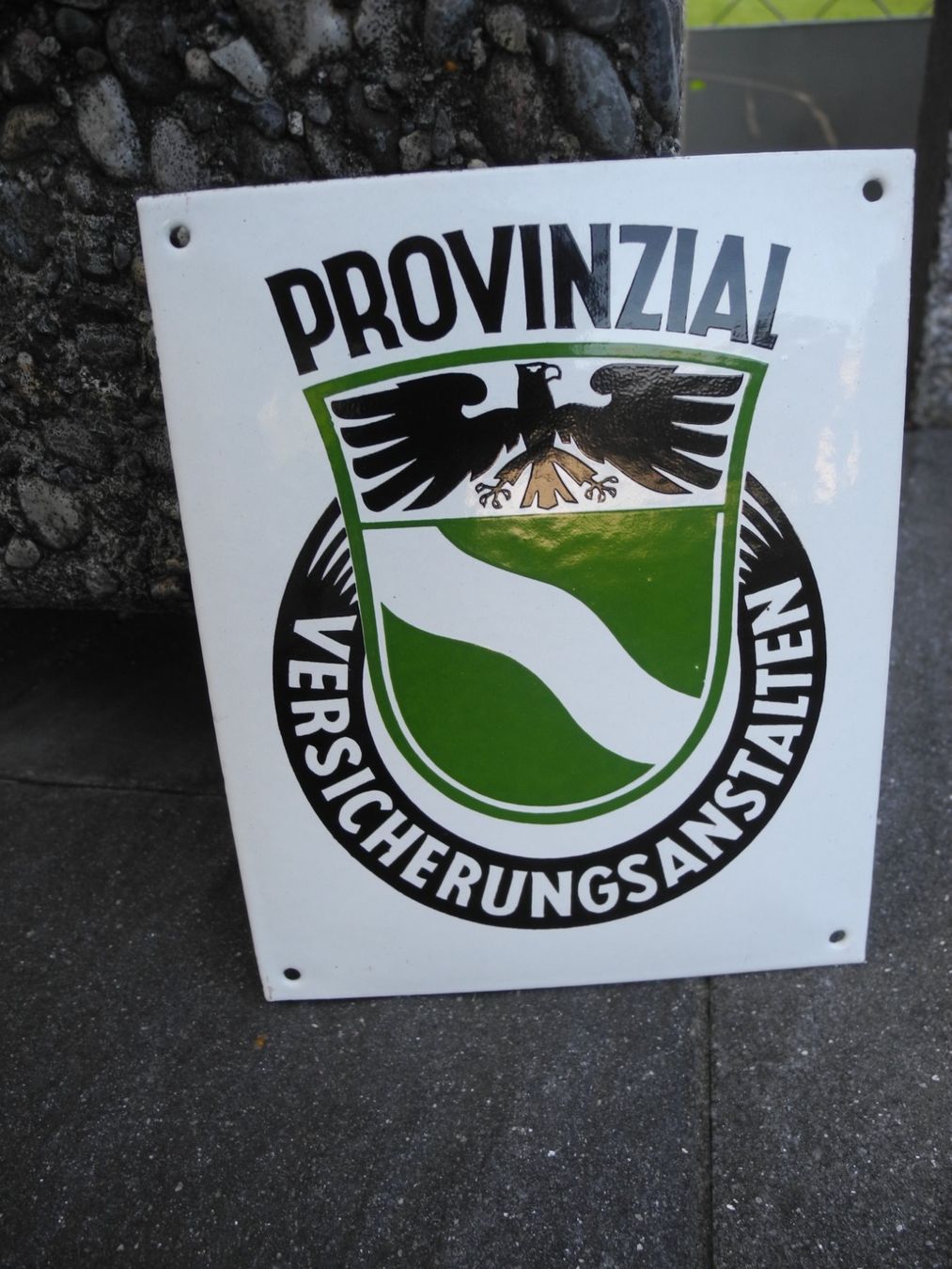 Schilder: ORIGINAL VERSICHERUNGS EMAILSCHILD – Gebraucht aus Reinach AG von Huckleberrysix