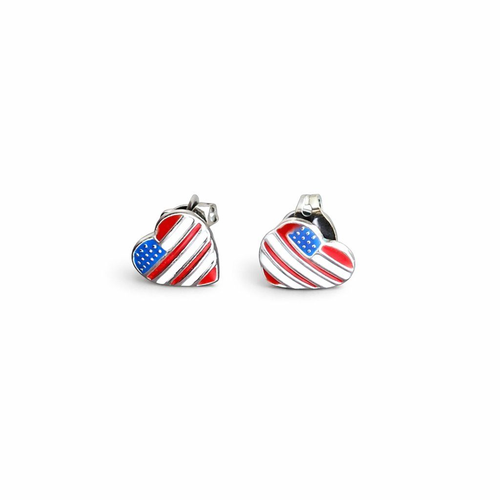 Orecchini pendenti & Orecchini a lobo: Herz Ohrstecker USA Look 1 cm – Nuovo e nell'imballaggio originale da Fully venduto da VaneaSelection 4